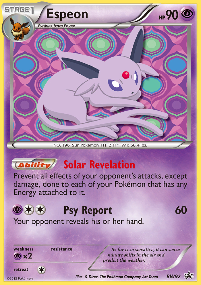 Espeon (BW92) [Black & White: Black Star Promos] | Fandemonia Ltd