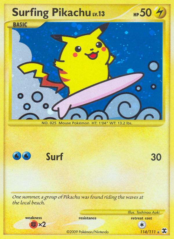 Surfing Pikachu (114/111) [Platinum: Rising Rivals] | Fandemonia Ltd