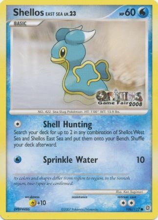 Shellos East Sea (106/132) (Origins Game Fair 2008) [Nintendo: Black Star Promos] | Fandemonia Ltd