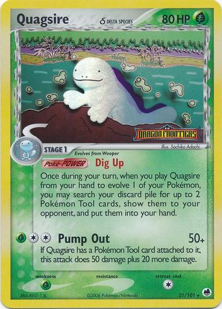 Quagsire (21/101) (Delta Species) (Stamped) [EX: Dragon Frontiers] | Fandemonia Ltd