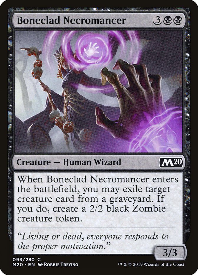 Boneclad Necromancer [Core Set 2020] | Fandemonia Ltd