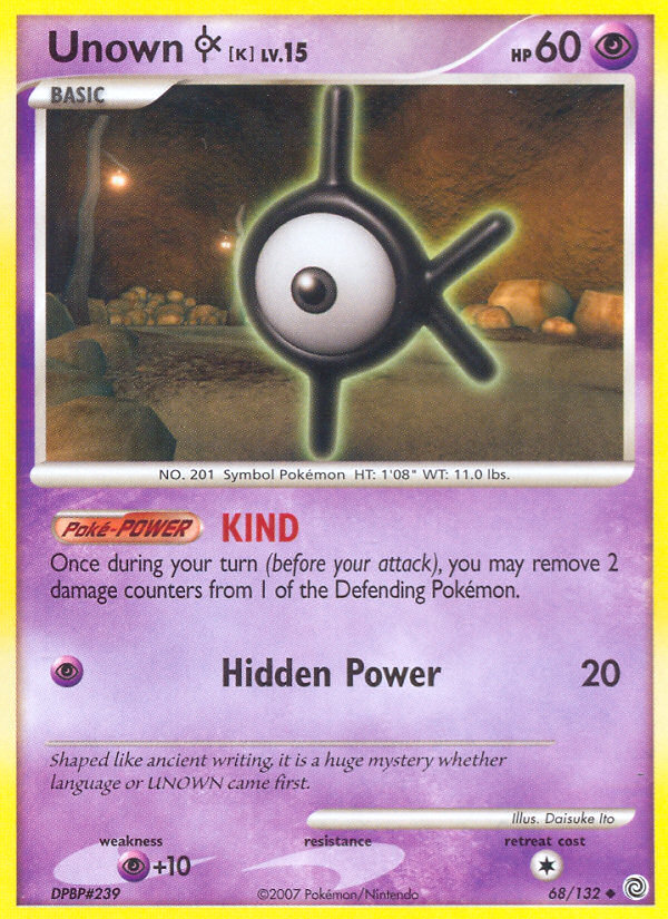 Unown K (68/132) [Diamond & Pearl: Secret Wonders] | Fandemonia Ltd