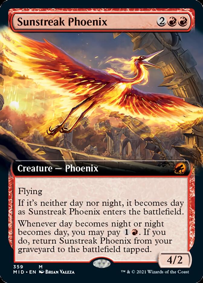 Sunstreak Phoenix (Extended) [Innistrad: Midnight Hunt] | Fandemonia Ltd