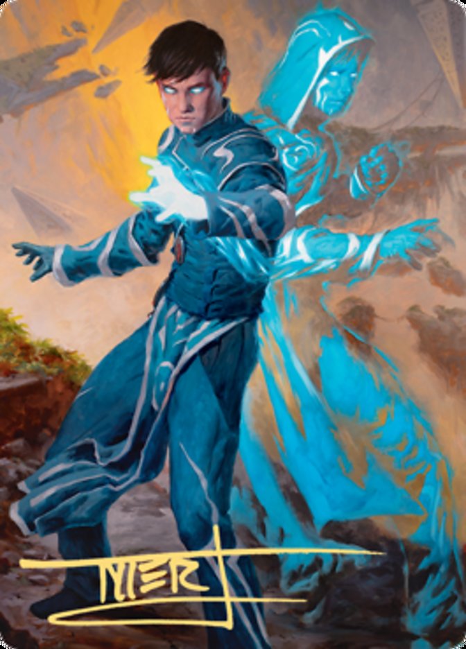 Jace, Mirror Mage 1 Art Card (Gold-Stamped Signature) [Zendikar Rising Art Series] | Fandemonia Ltd