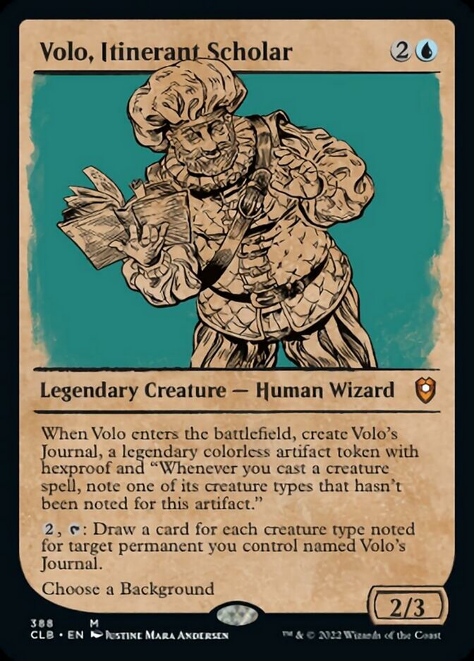 Volo, Itinerant Scholar (Showcase) [Commander Legends: Battle for Baldur's Gate] | Fandemonia Ltd