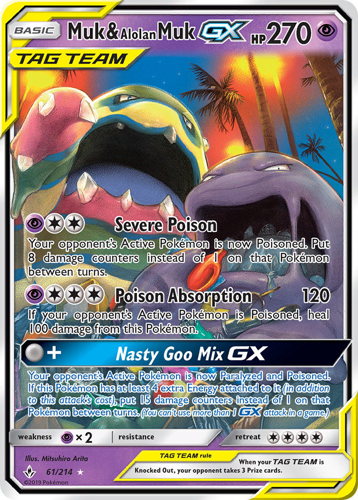 Muk & Alolan Muk GX (61/214) [Sun & Moon: Unbroken Bonds] | Fandemonia Ltd