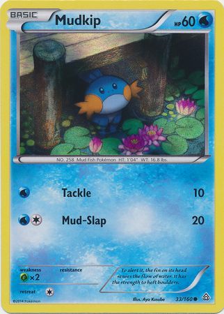 Mudkip (33/160) (Sheen Holo) [XY: Primal Clash] | Fandemonia Ltd