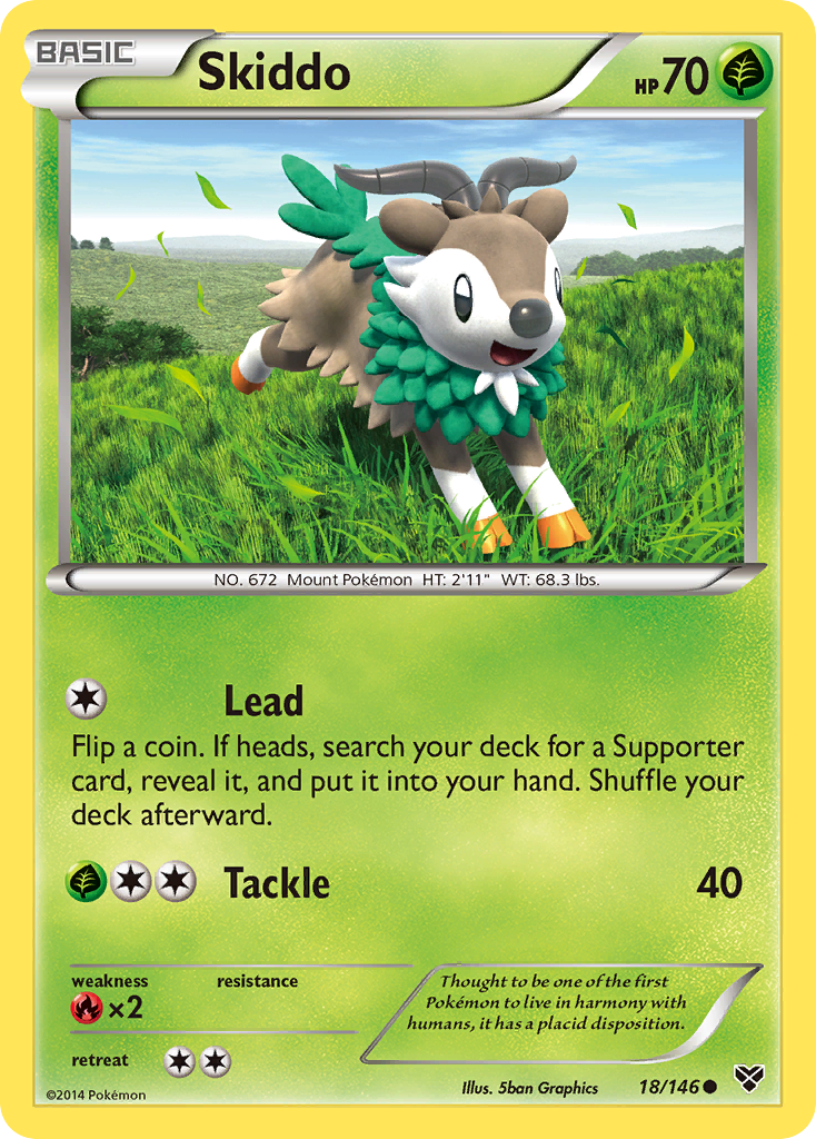 Skiddo (18/146) [XY: Base Set] | Fandemonia Ltd