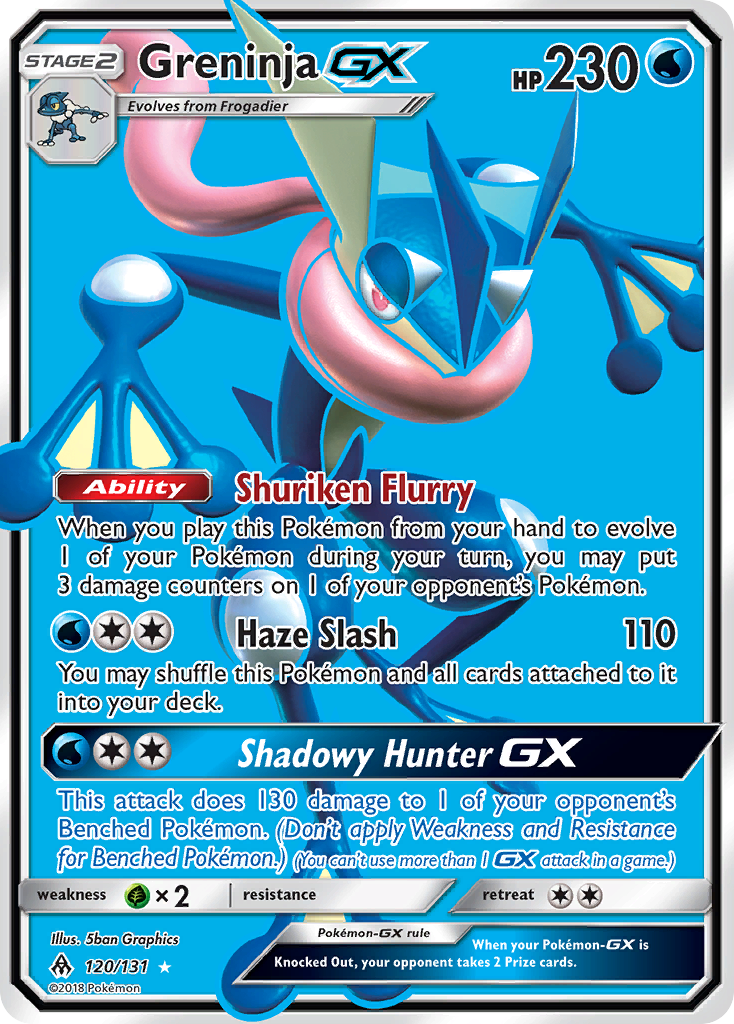 Greninja GX (120/131) [Sun & Moon: Forbidden Light] | Fandemonia Ltd