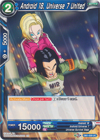 Android 18, Universe 7 United (DB1-029) [Dragon Brawl] | Fandemonia Ltd