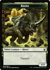 Rhino // Egg Double-sided Token [Commander 2019 Tokens] | Fandemonia Ltd