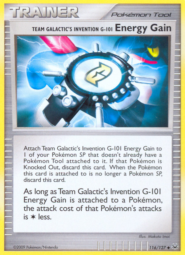 Team Galactic's Invention G-101 Energy Gain (116/127) [Platinum: Base Set] | Fandemonia Ltd