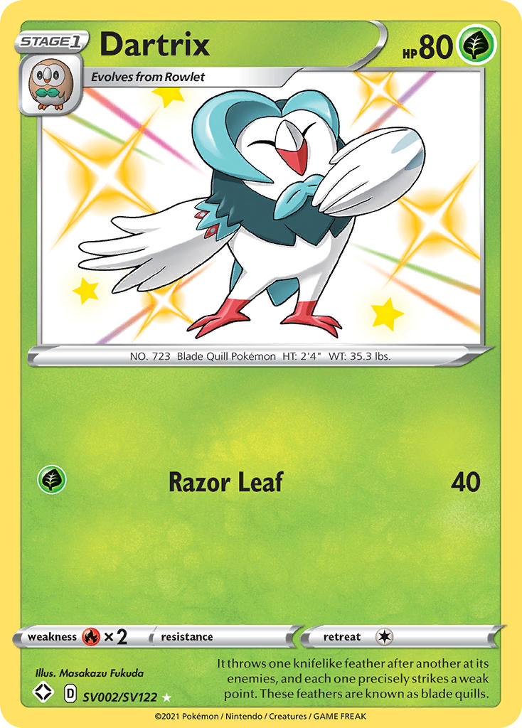 Dartrix (SV002/SV122) [Sword & Shield: Shining Fates] | Fandemonia Ltd