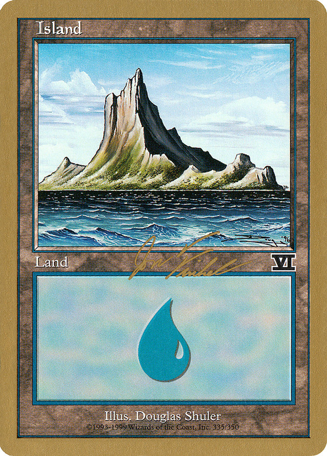 Island (jf335) (Jon Finkel) [World Championship Decks 2000] | Fandemonia Ltd