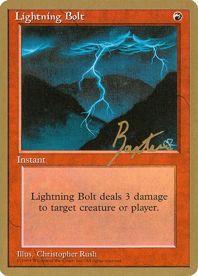 Lightning Bolt (George Baxter) [Pro Tour Collector Set] | Fandemonia Ltd
