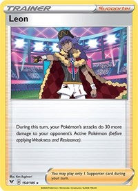 Leon (154/185) (Theme Deck Exclusive) [Sword & Shield: Vivid Voltage] | Fandemonia Ltd
