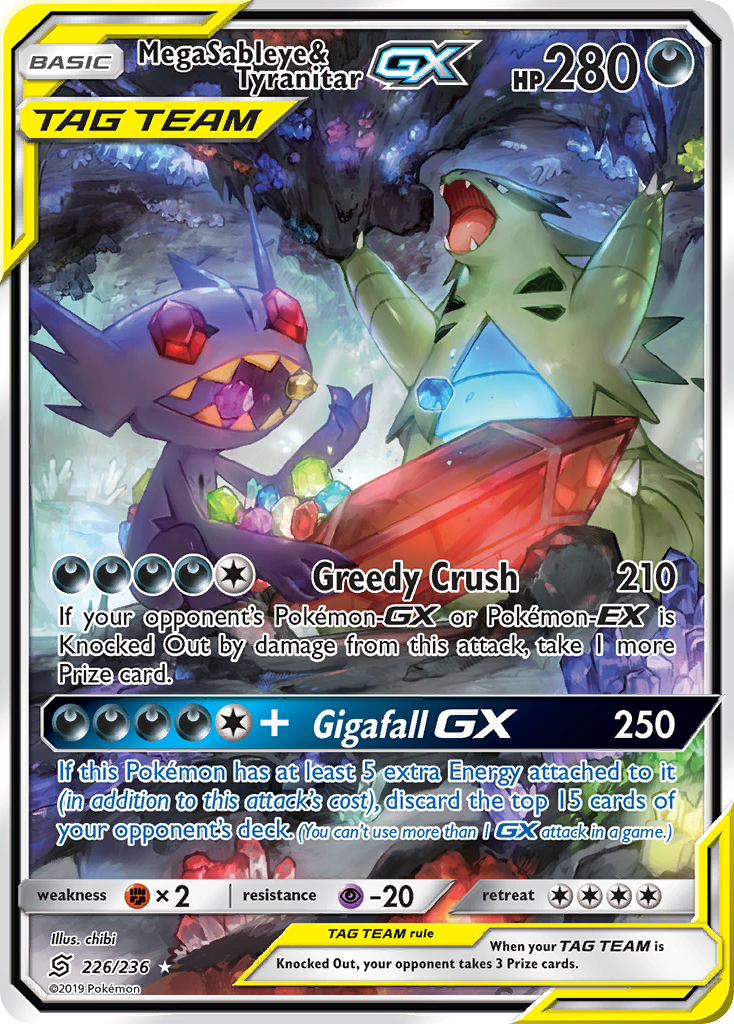 Mega Sableye & Tyranitar GX (226/236) [Sun & Moon: Unified Minds] | Fandemonia Ltd