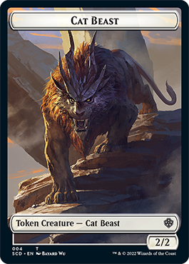 Elf Warrior // Cat Beast Double-Sided Token [Starter Commander Decks] | Fandemonia Ltd