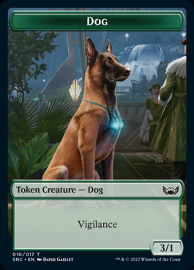 Ogre Warrior // Dog Double-sided Token [Streets of New Capenna Tokens] | Fandemonia Ltd