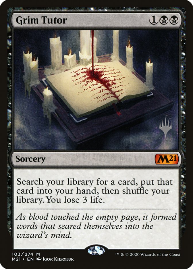 Grim Tutor (Promo Pack) [Core Set 2021 Promos] | Fandemonia Ltd