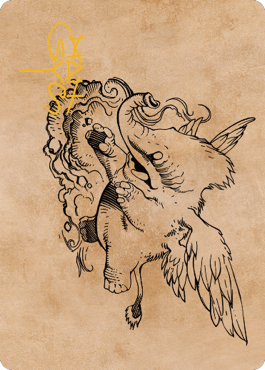 Lulu, Loyal Hollyphant Art Card (46) (Gold-Stamped Signature) [Commander Legends: Battle for Baldur's Gate Art Series] | Fandemonia Ltd
