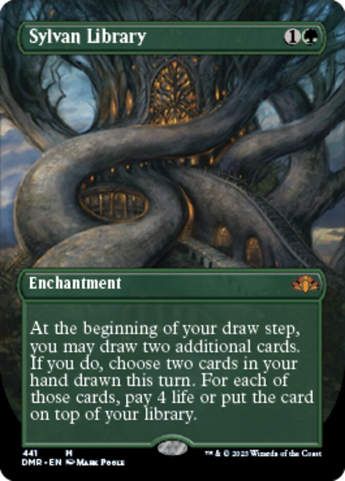 Sylvan Library (Borderless Alternate Art) [Dominaria Remastered] | Fandemonia Ltd