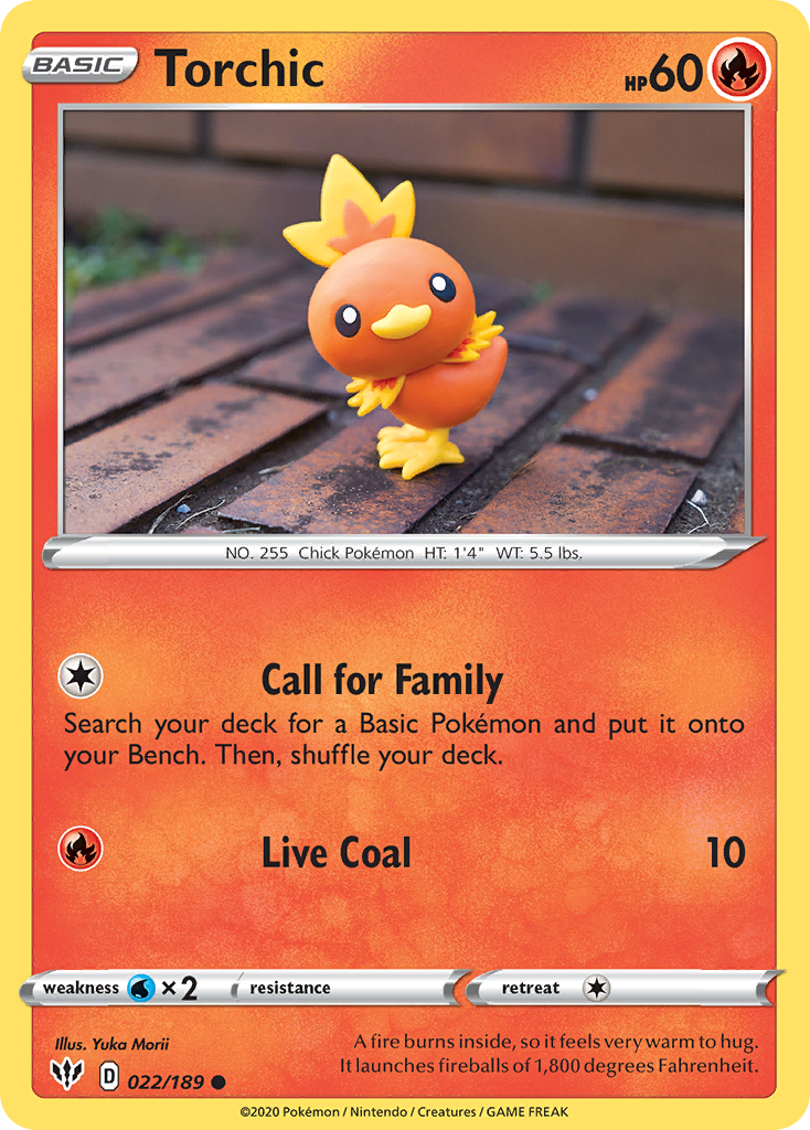 Torchic (022/189) [Sword & Shield: Darkness Ablaze] | Fandemonia Ltd