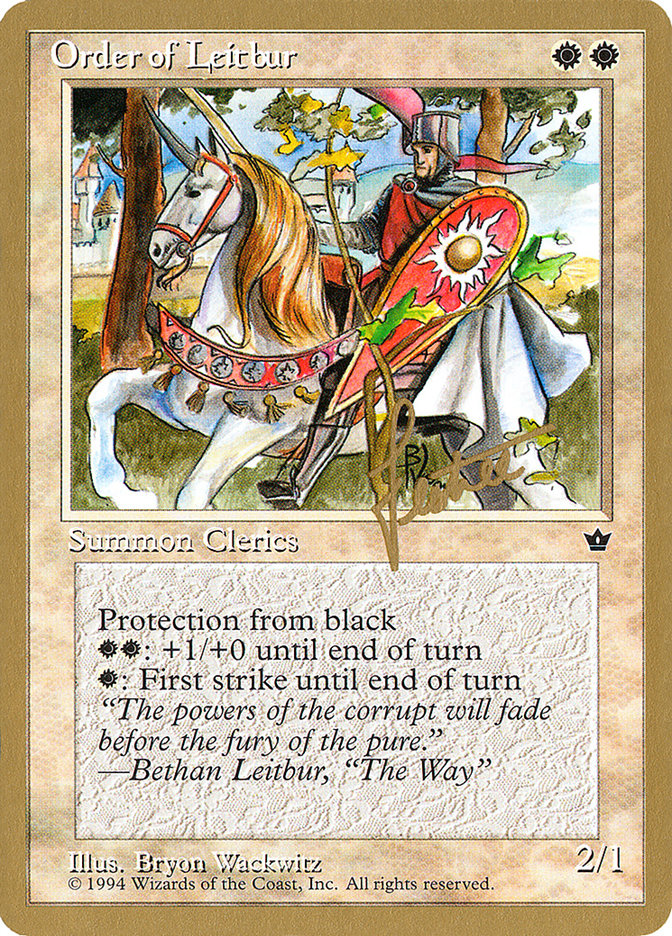 Order of Leitbur (Male) (Bertrand Lestree) [Pro Tour Collector Set] | Fandemonia Ltd