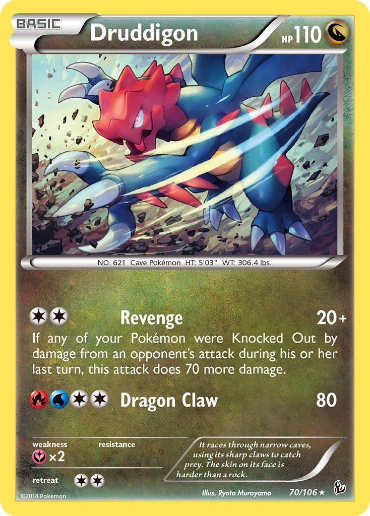 Druddigon (70/106) (Theme Deck Exclusive) [XY: Flashfire] | Fandemonia Ltd