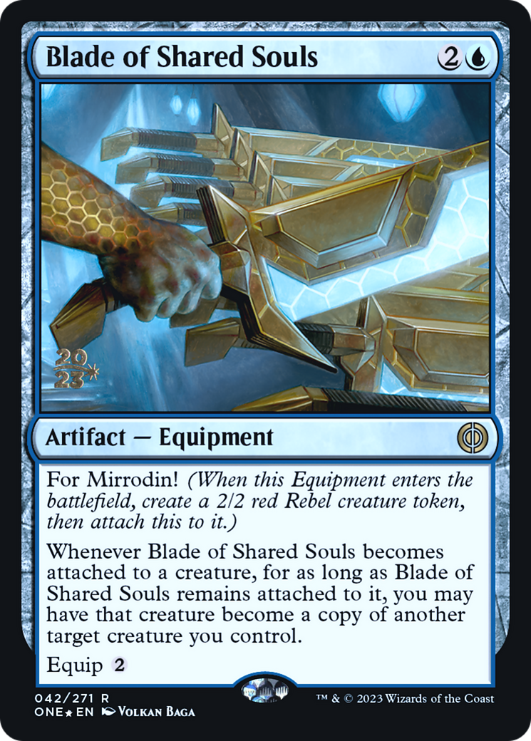 Blade of Shared Souls [Phyrexia: All Will Be One Prerelease Promos] | Fandemonia Ltd