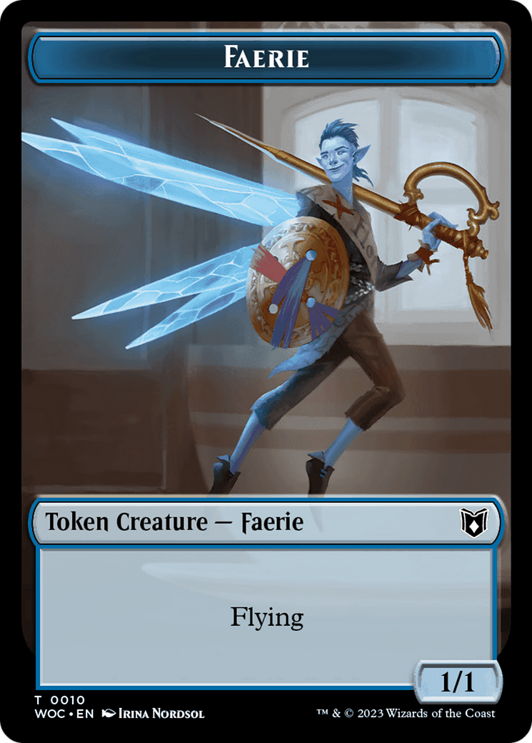 Faerie // Human Double-Sided Token [Wilds of Eldraine Commander Tokens] | Fandemonia Ltd