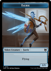 Faerie // Saproling Double-Sided Token [Wilds of Eldraine Commander Tokens] | Fandemonia Ltd