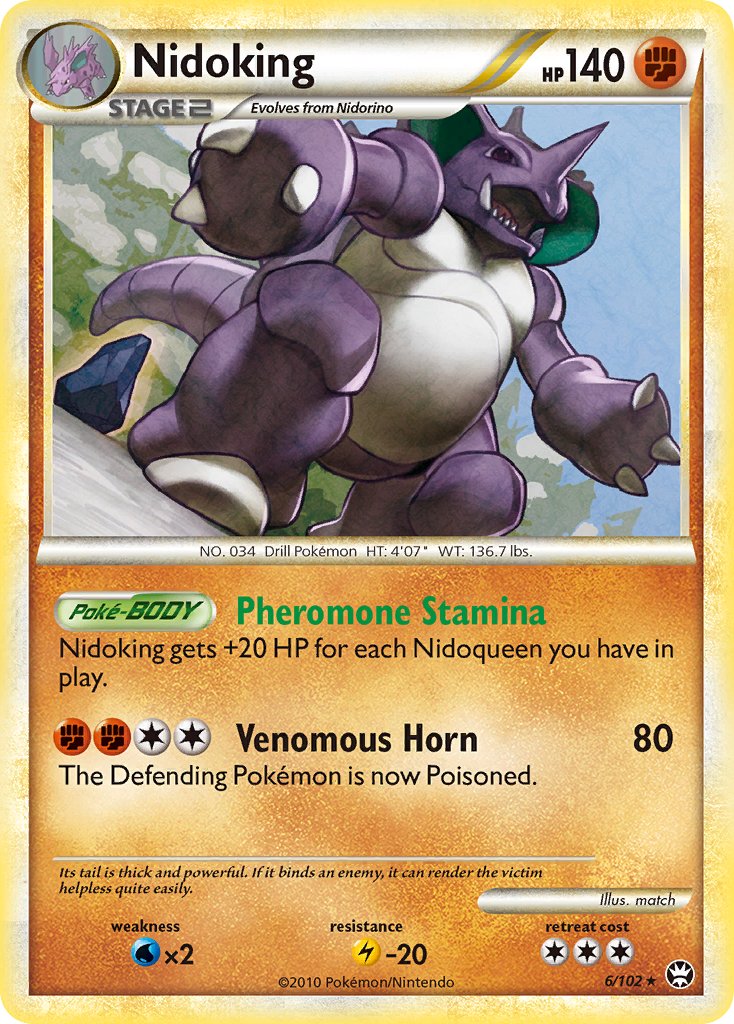 Nidoking (6/102) (Theme Deck Exclusive) [HeartGold & SoulSilver: Triumphant] | Fandemonia Ltd