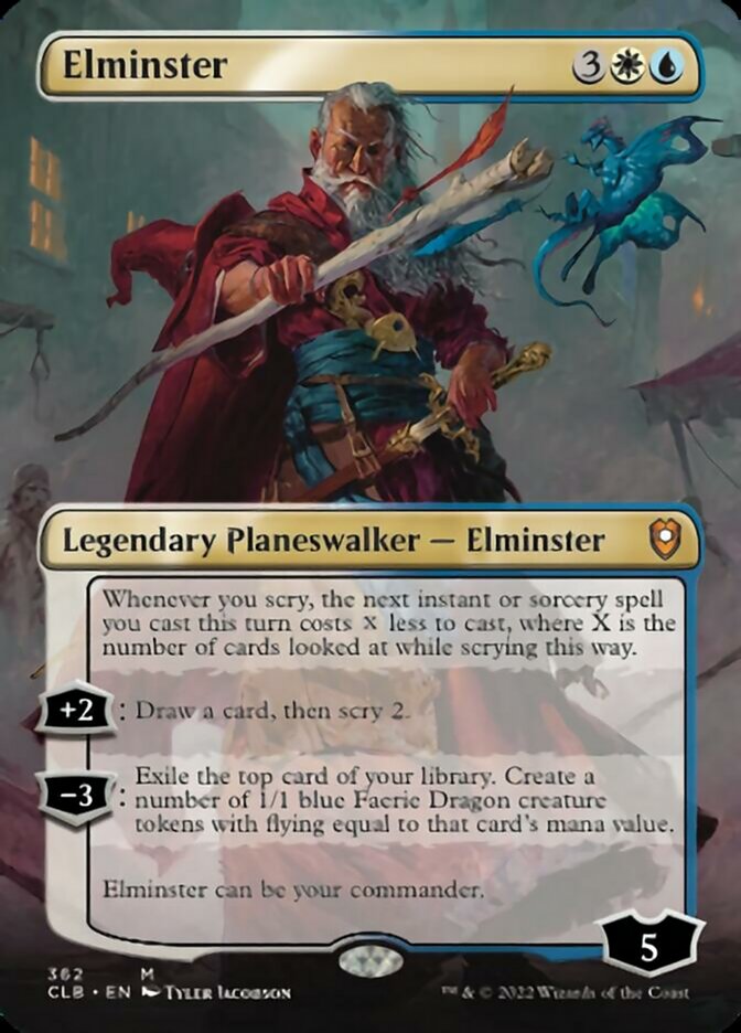 Elminster (Borderless) [Commander Legends: Battle for Baldur's Gate] | Fandemonia Ltd