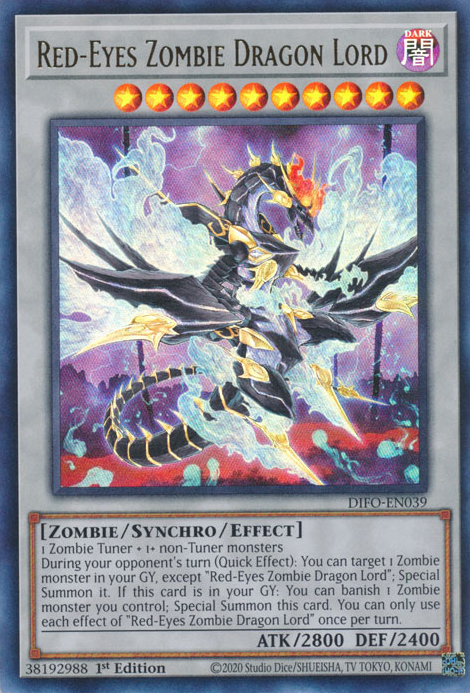 Red-Eyes Zombie Dragon Lord [DIFO-EN039] Ultra Rare | Fandemonia Ltd