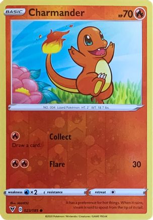 Charmander (023/185) (Reverse Cosmos Holo) [Sword & Shield: Vivid Voltage] | Fandemonia Ltd