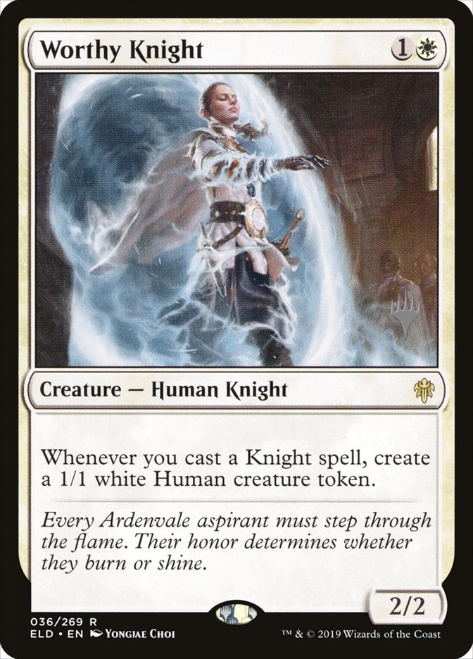 Worthy Knight (Promo Pack) [Throne of Eldraine Promos] | Fandemonia Ltd