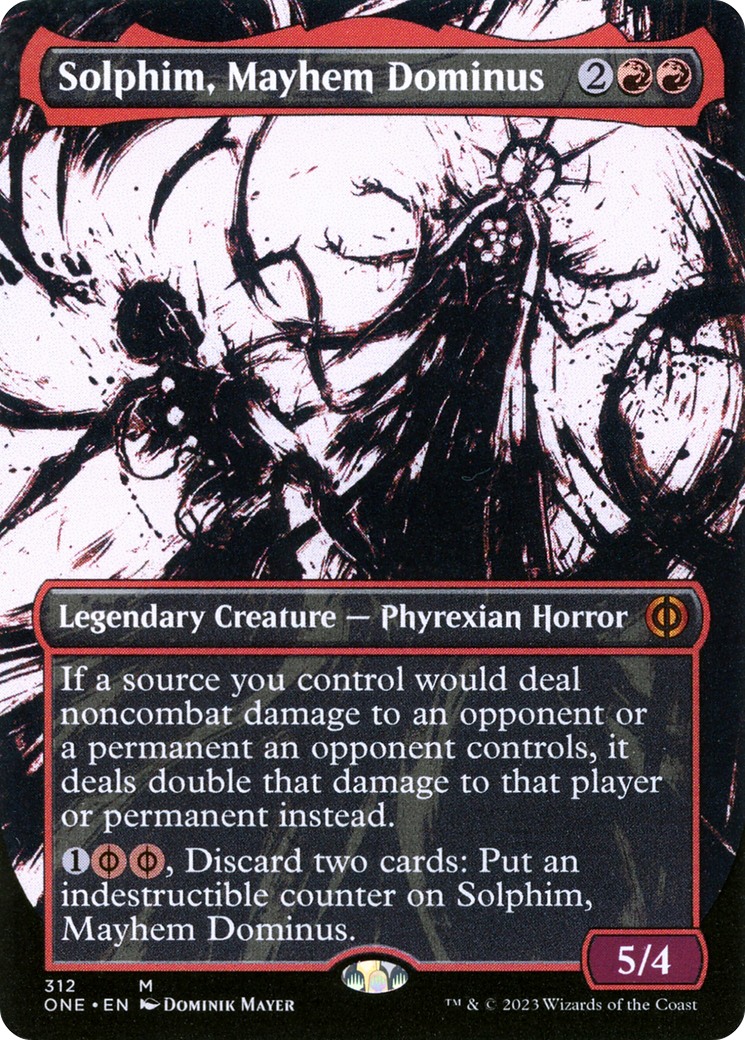 Solphim, Mayhem Dominus (Borderless Ichor) [Phyrexia: All Will Be One] | Fandemonia Ltd