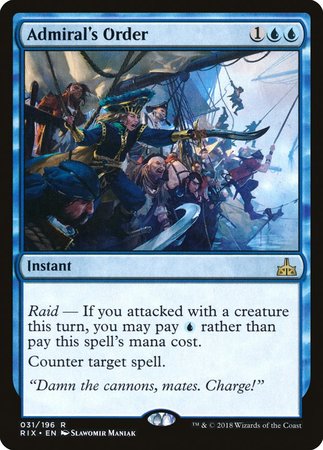 Admiral's Order [Rivals of Ixalan] | Fandemonia Ltd