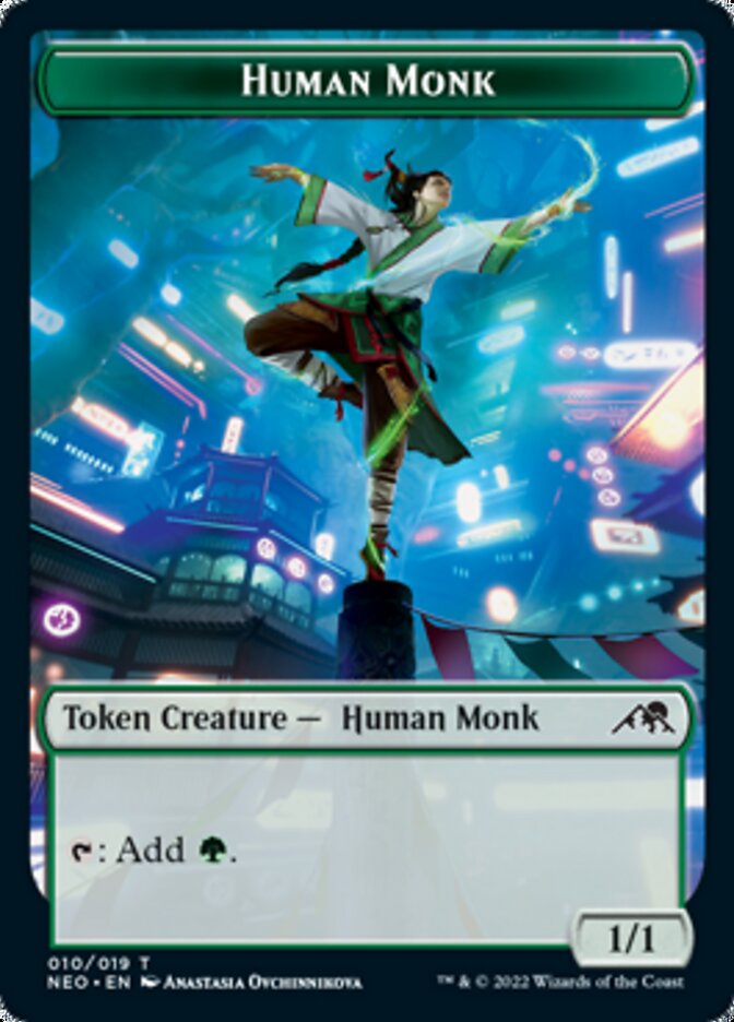 Human Monk Token [Kamigawa: Neon Dynasty Tokens] | Fandemonia Ltd