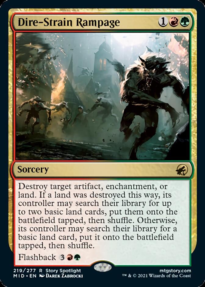 Dire-Strain Rampage [Innistrad: Midnight Hunt] | Fandemonia Ltd