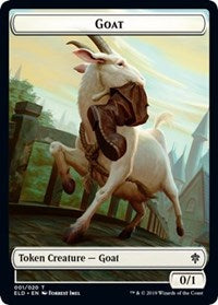 Goat // Food (18) Double-sided Token [Throne of Eldraine Tokens] | Fandemonia Ltd