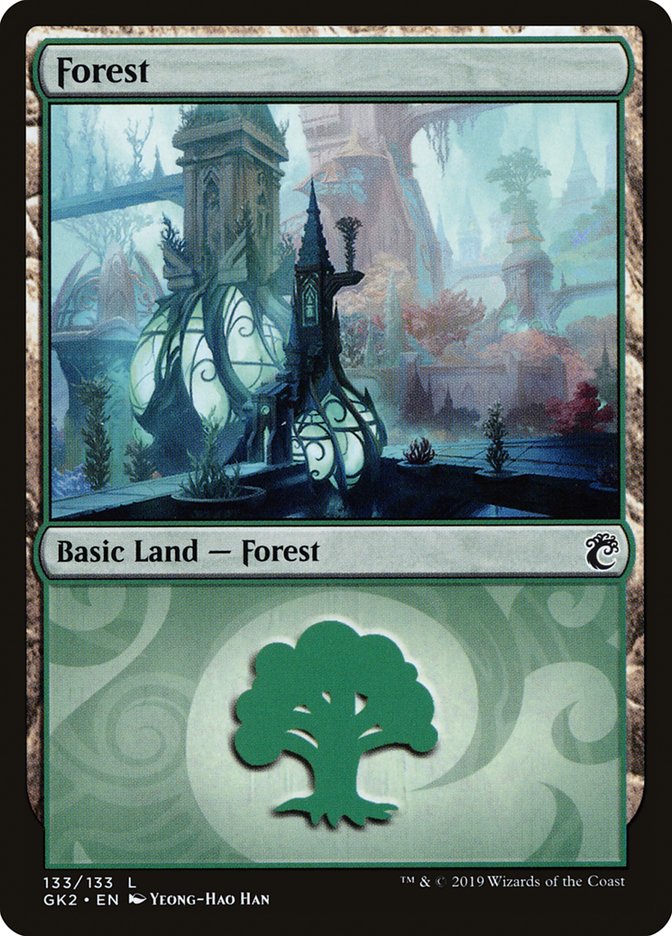 Forest (133) [Ravnica Allegiance Guild Kit] | Fandemonia Ltd