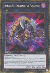 Number 31: Embodiment of Punishment [PGLD-EN024] Gold Secret Rare | Fandemonia Ltd