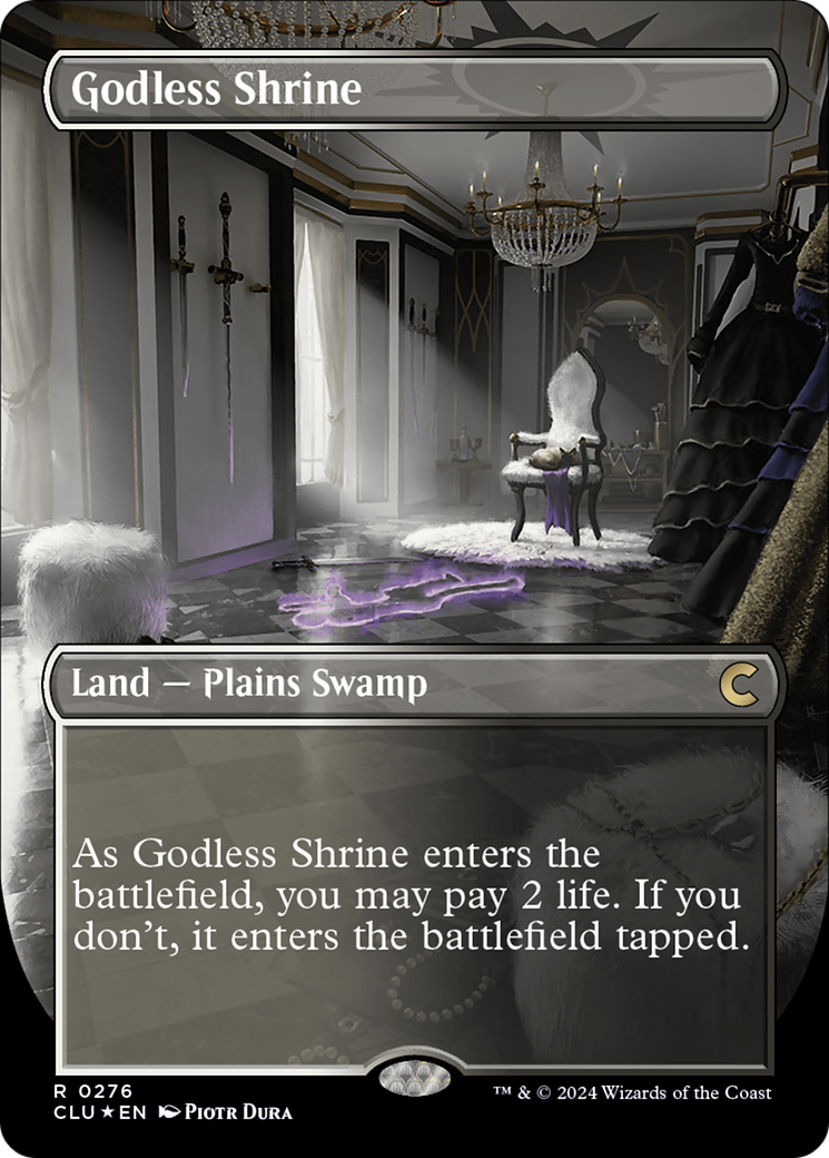 Godless Shrine (Borderless) [Ravnica: Clue Edition] | Fandemonia Ltd