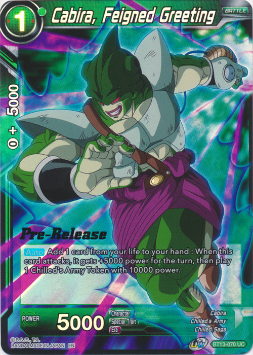Cabira, Feigned Greeting (BT13-070) [Supreme Rivalry Prerelease Promos] | Fandemonia Ltd