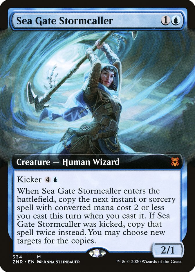 Sea Gate Stormcaller (Extended Art) [Zendikar Rising] | Fandemonia Ltd