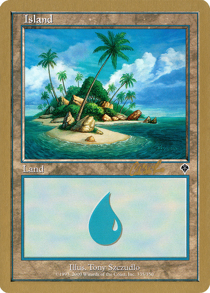 Island (cr335a) (Carlos Romao) [World Championship Decks 2002] | Fandemonia Ltd