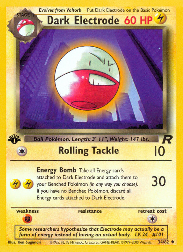 Dark Electrode (34/82) [Team Rocket 1st Edition] | Fandemonia Ltd