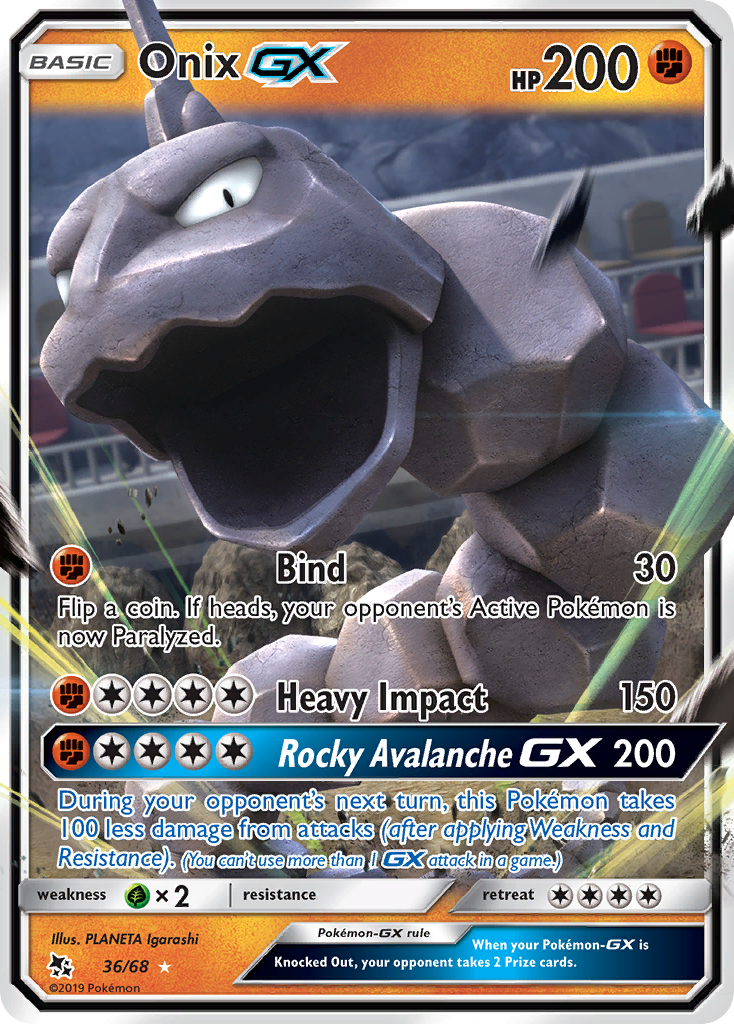 Onix GX (36/68) [Sun & Moon: Hidden Fates] | Fandemonia Ltd